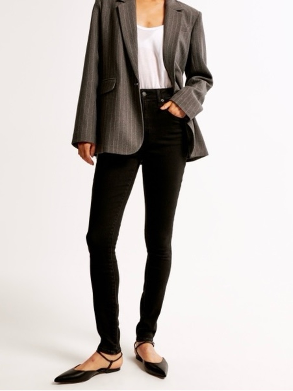 Abercrombie & Fitch Black Skinny High-Rise Jeans - Sleek Fit
